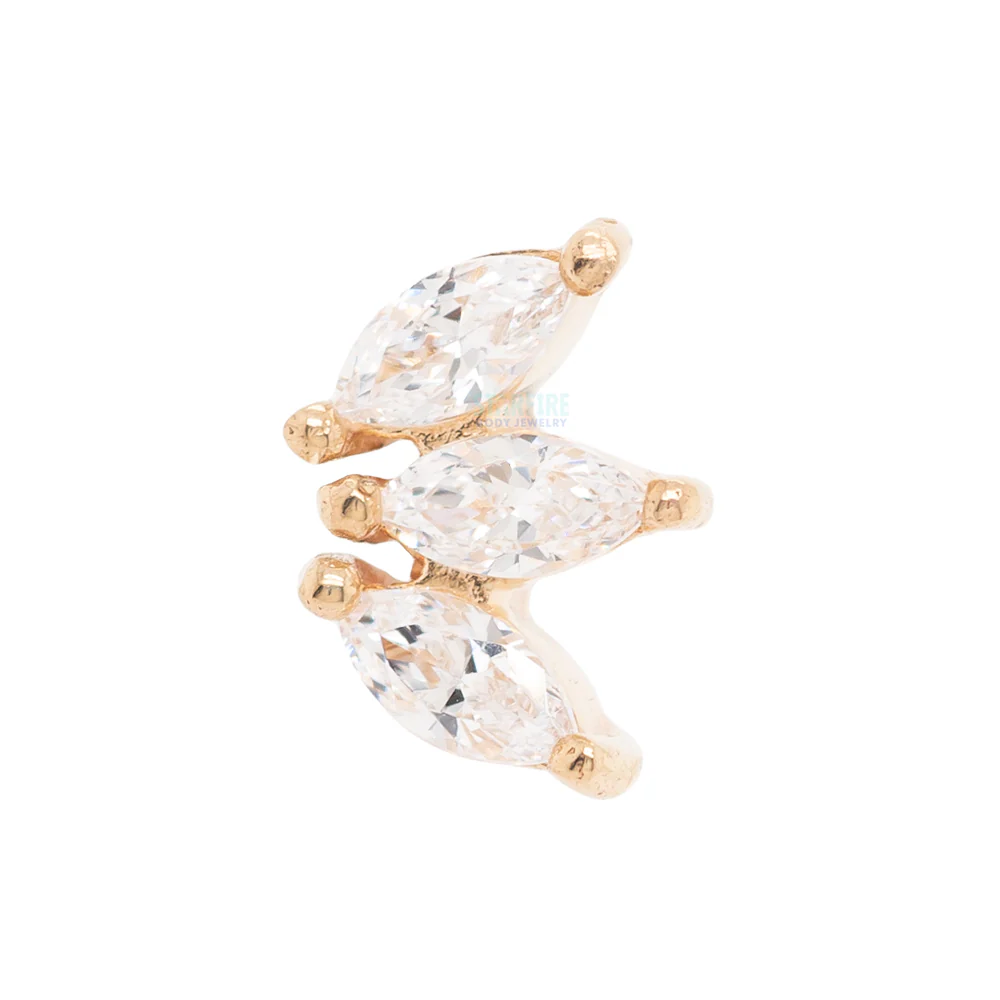 threadless: "Moet" End in Gold with CZ's - Image 2