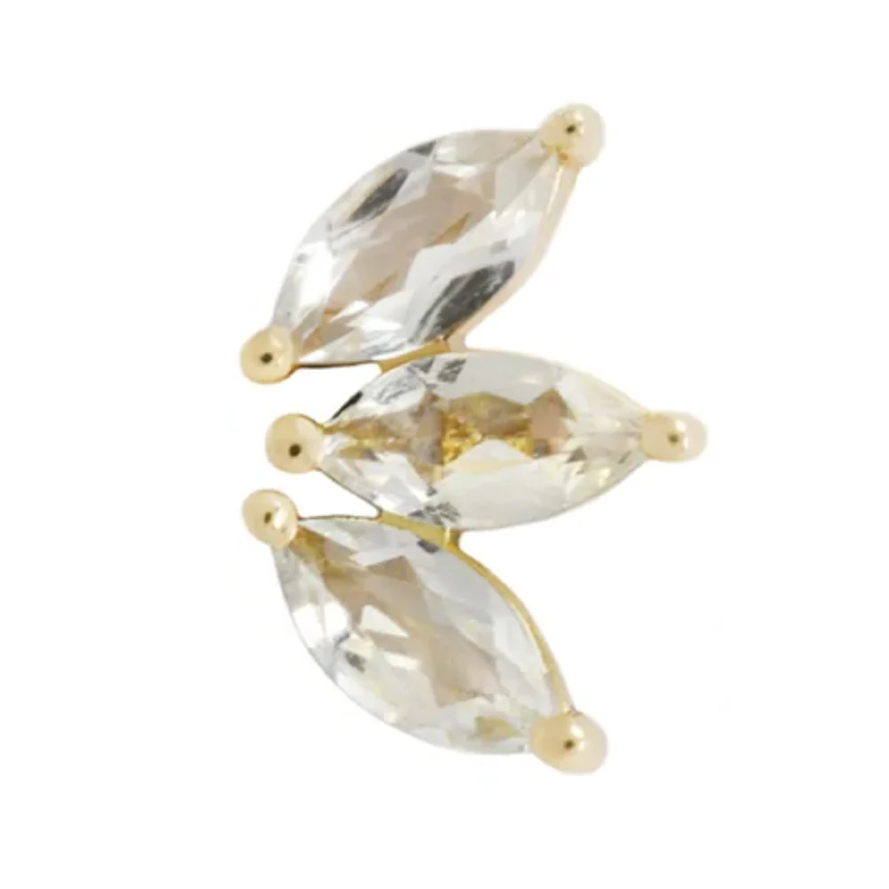 threadless: "Moet" End in Gold with CZ's - Image 4