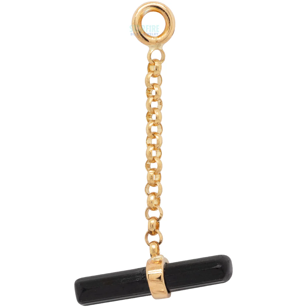 "Mojo" Chain Charm in Gold with Natural Stone - Image 4