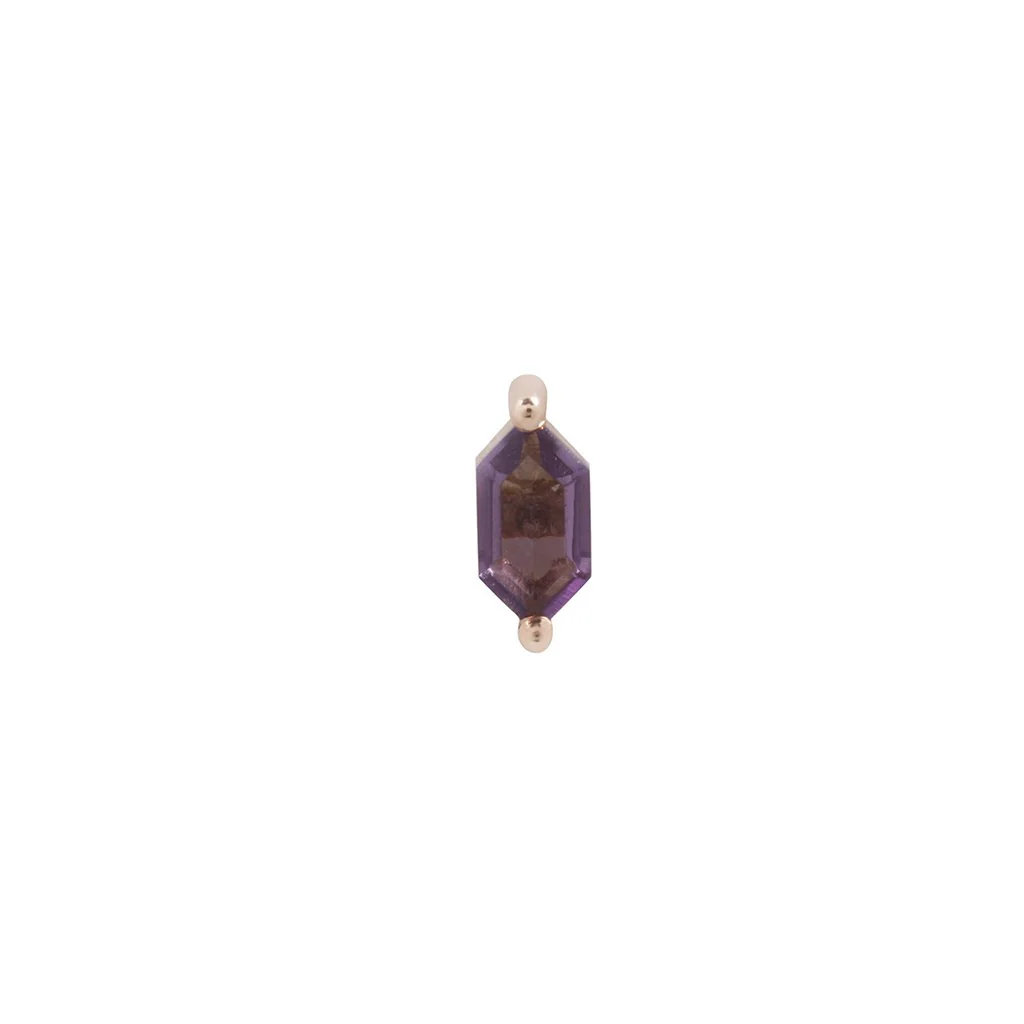 threadless: "Oh My My" End in Gold with Amethyst - Image 4