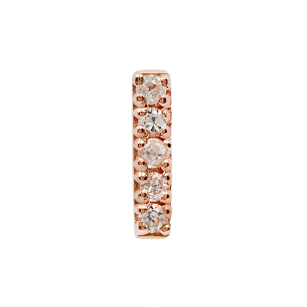 threadless: "Rowe" End in Gold with White Sapphires - Image 4