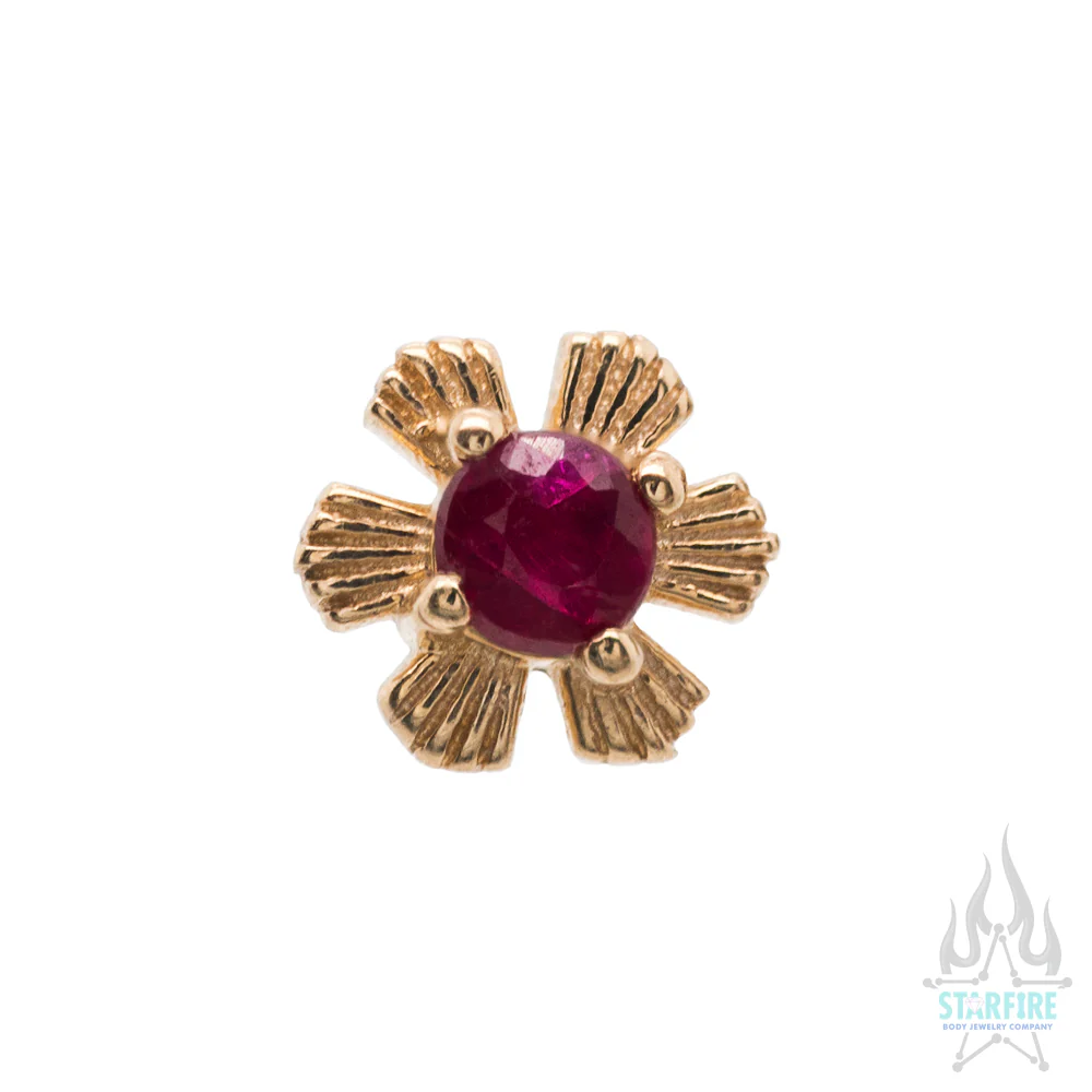threadless: "Season" Pin in Gold with Gemstone - Image 3