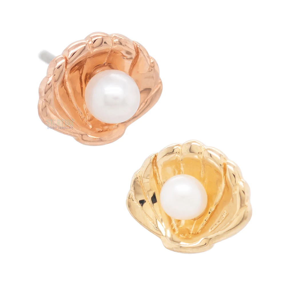 threadless: "Shellby" End in Gold with Pearl