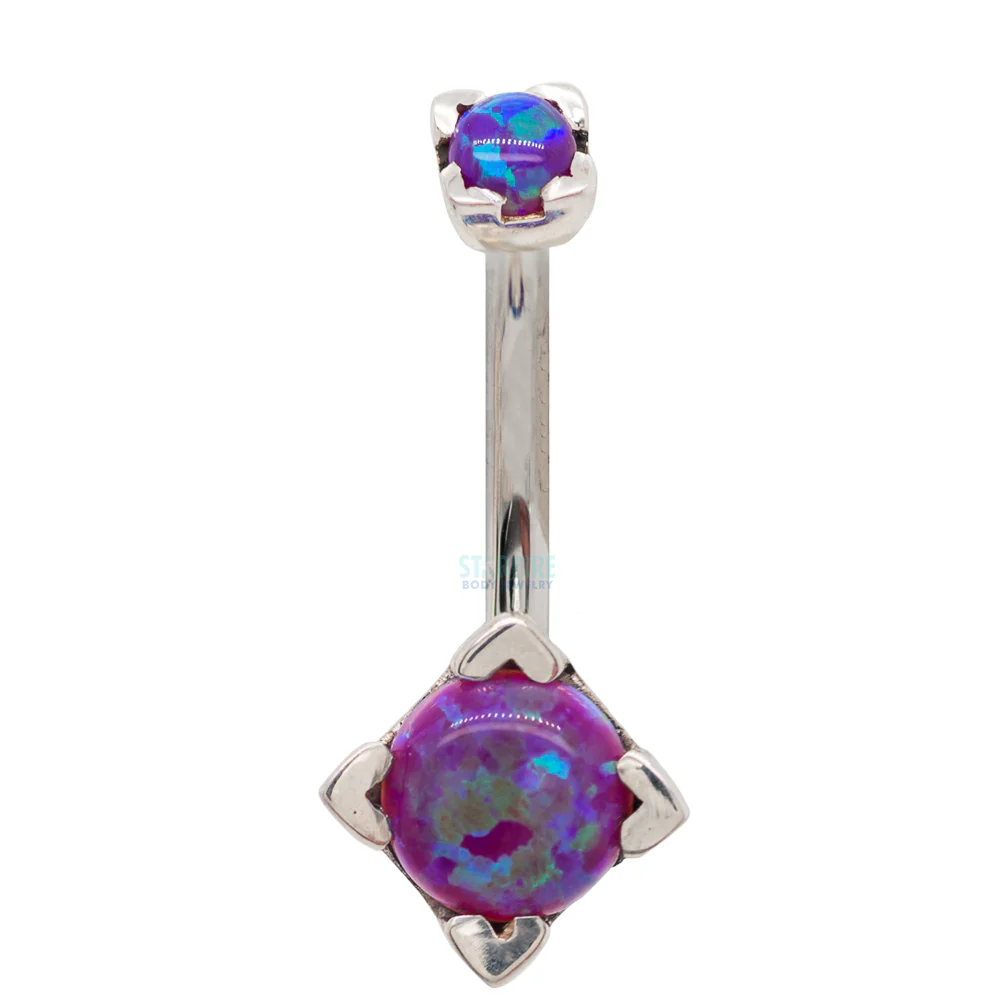 'Tres Jolie' Round Opal Navel Curve - Image 10