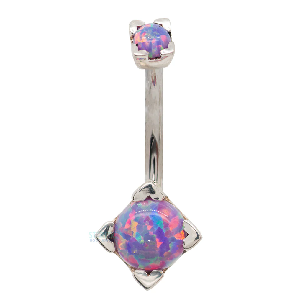 'Tres Jolie' Round Opal Navel Curve - Image 11