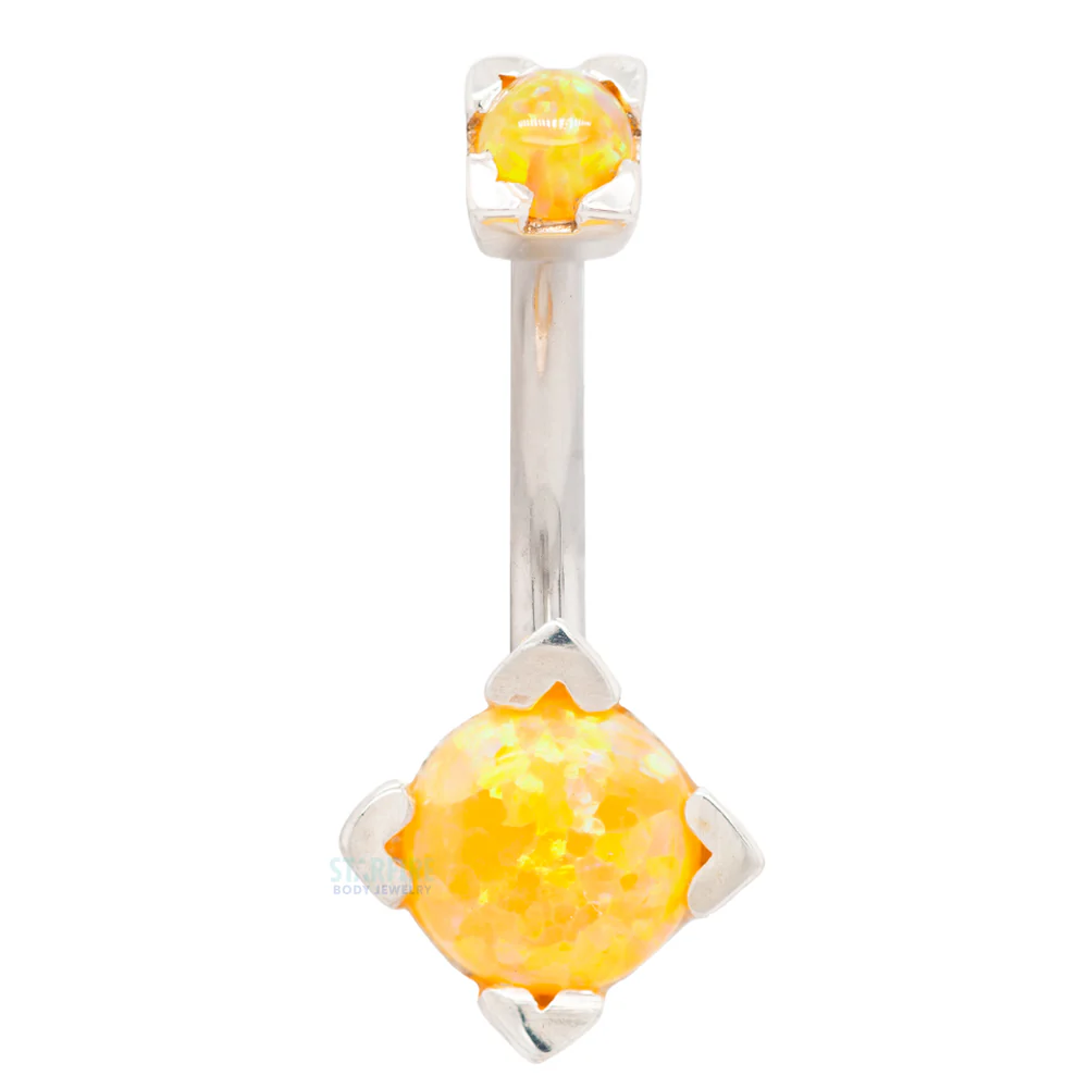 'Tres Jolie' Round Opal Navel Curve - Image 12