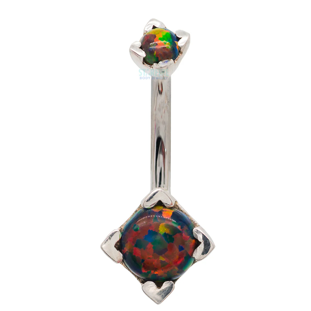 'Tres Jolie' Round Opal Navel Curve - Image 13