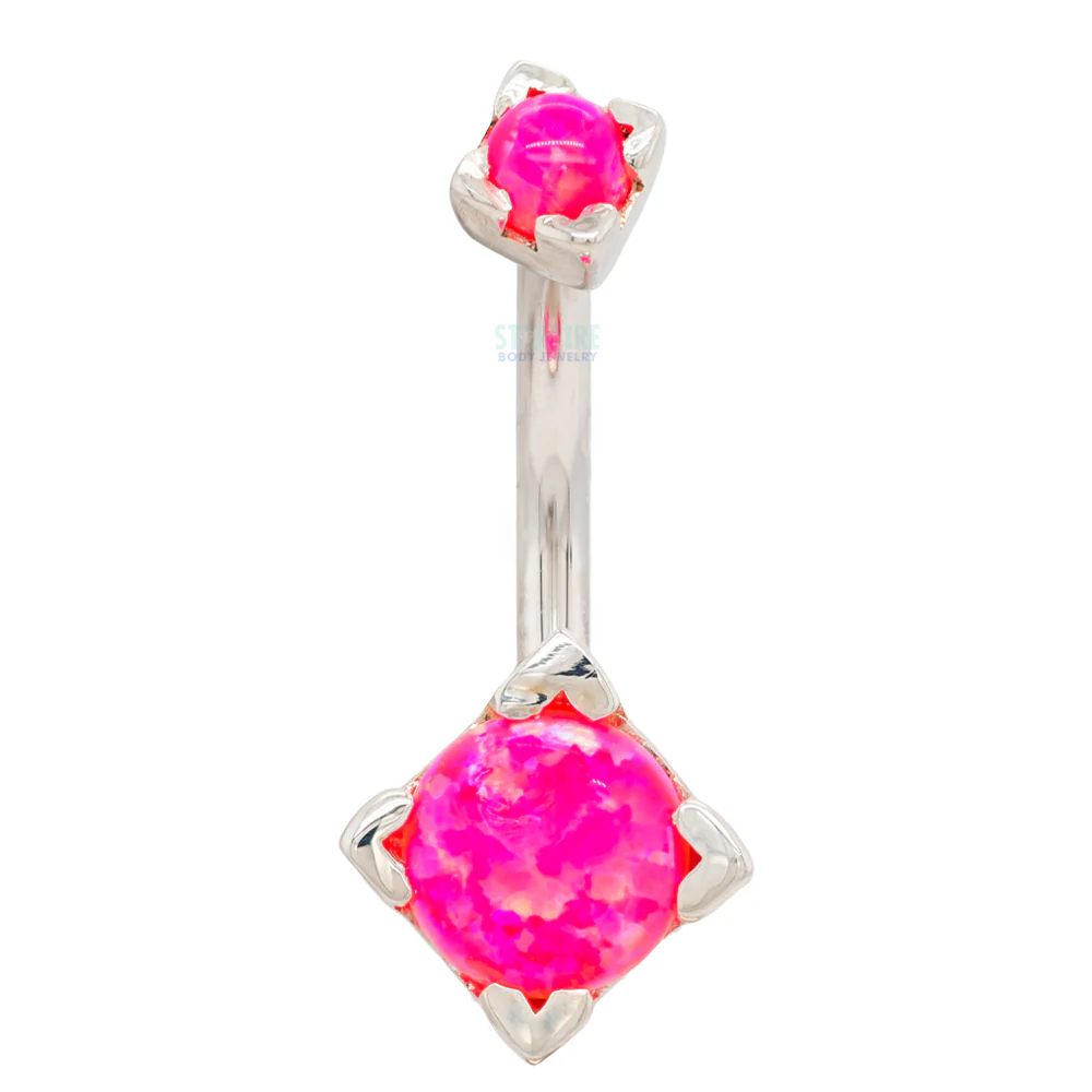 'Tres Jolie' Round Opal Navel Curve - Image 14