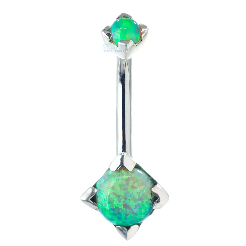 'Tres Jolie' Round Opal Navel Curve - Image 4