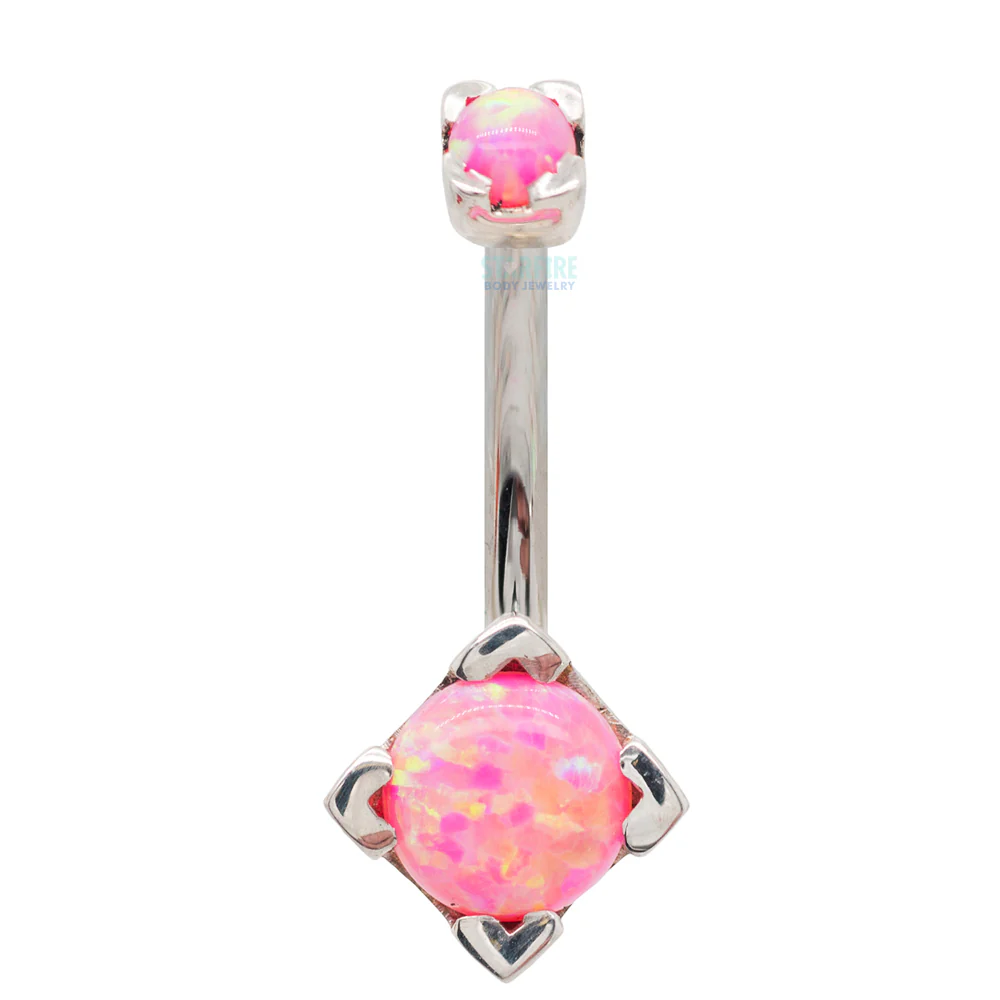 'Tres Jolie' Round Opal Navel Curve - Image 5