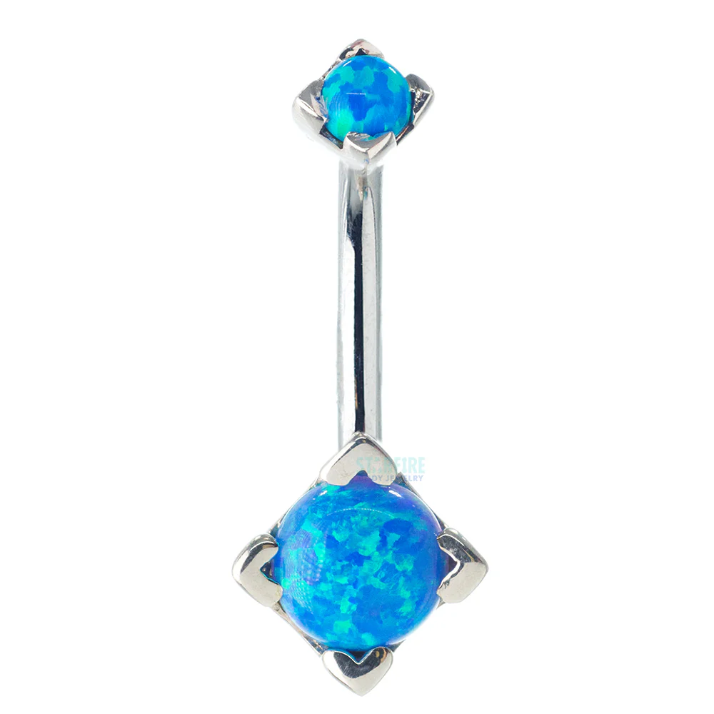 'Tres Jolie' Round Opal Navel Curve - Image 6