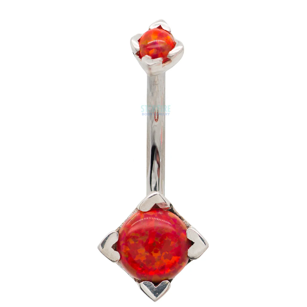 'Tres Jolie' Round Opal Navel Curve - Image 9