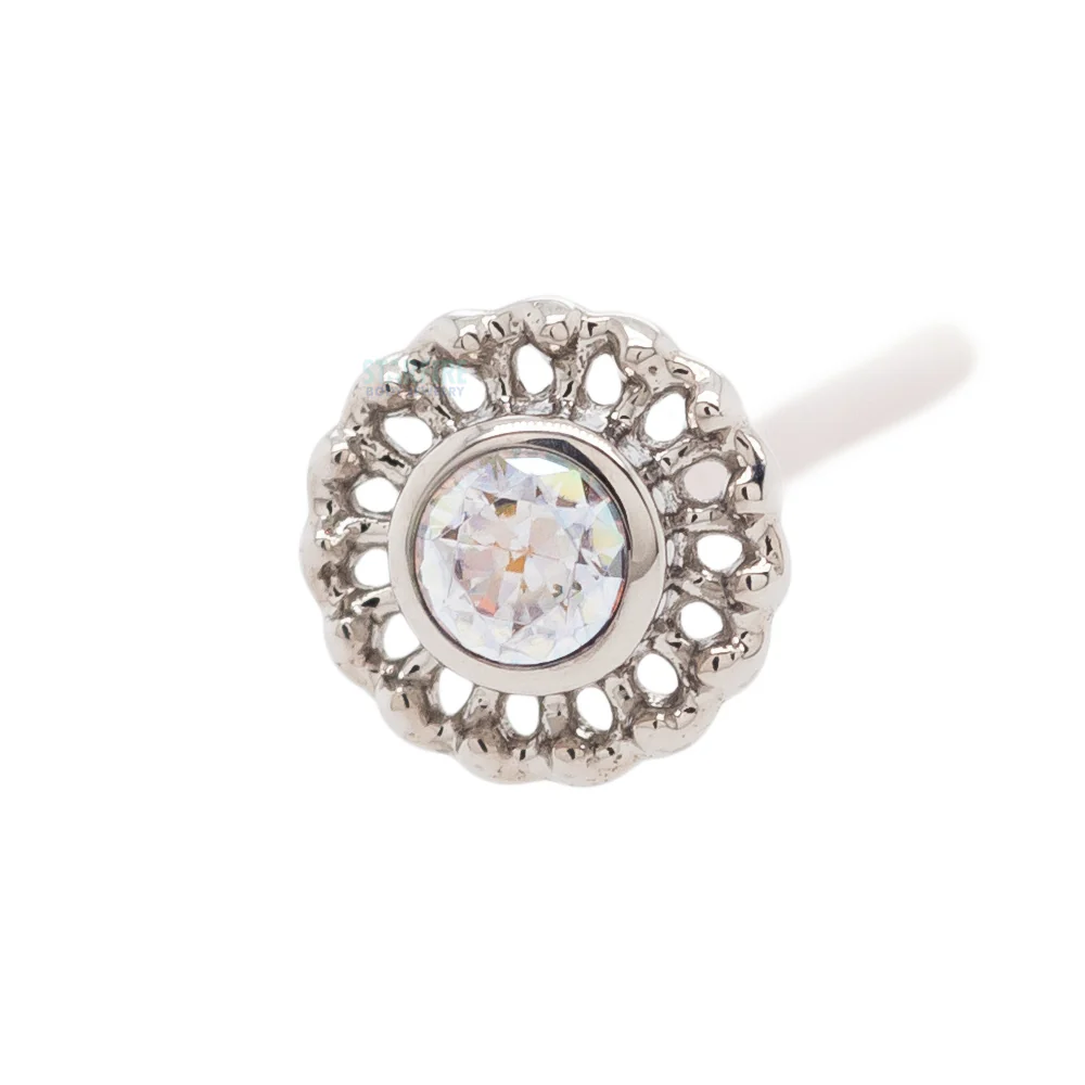 "Virtue" Nostril Screw in Gold with 2mm Brilliant-Cut Gem - Image 10
