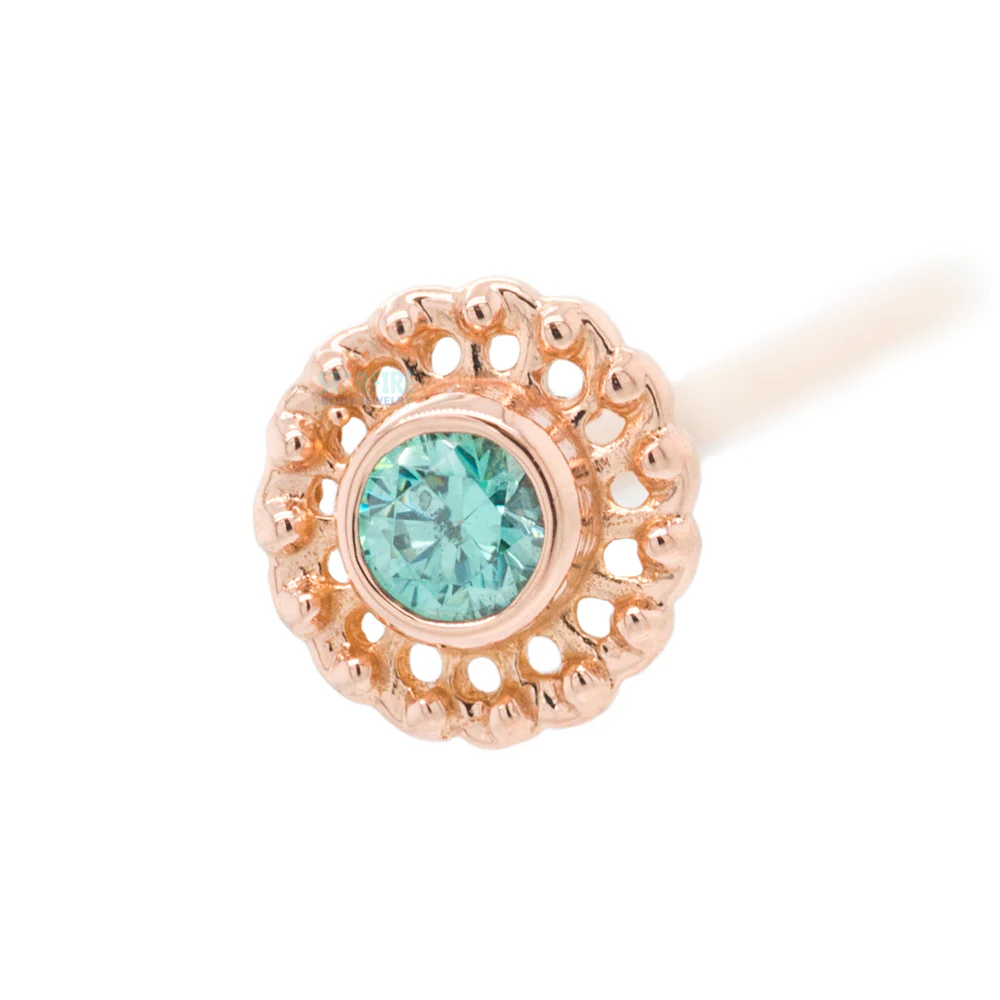 "Virtue" Nostril Screw in Gold with 2mm Brilliant-Cut Gem - Image 11