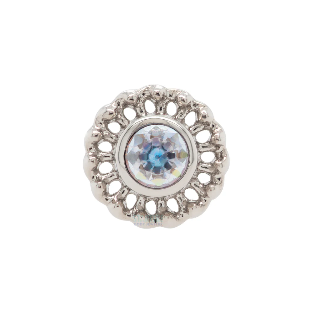 "Virtue" Nostril Screw in Gold with 2mm Brilliant-Cut Gem - Image 3