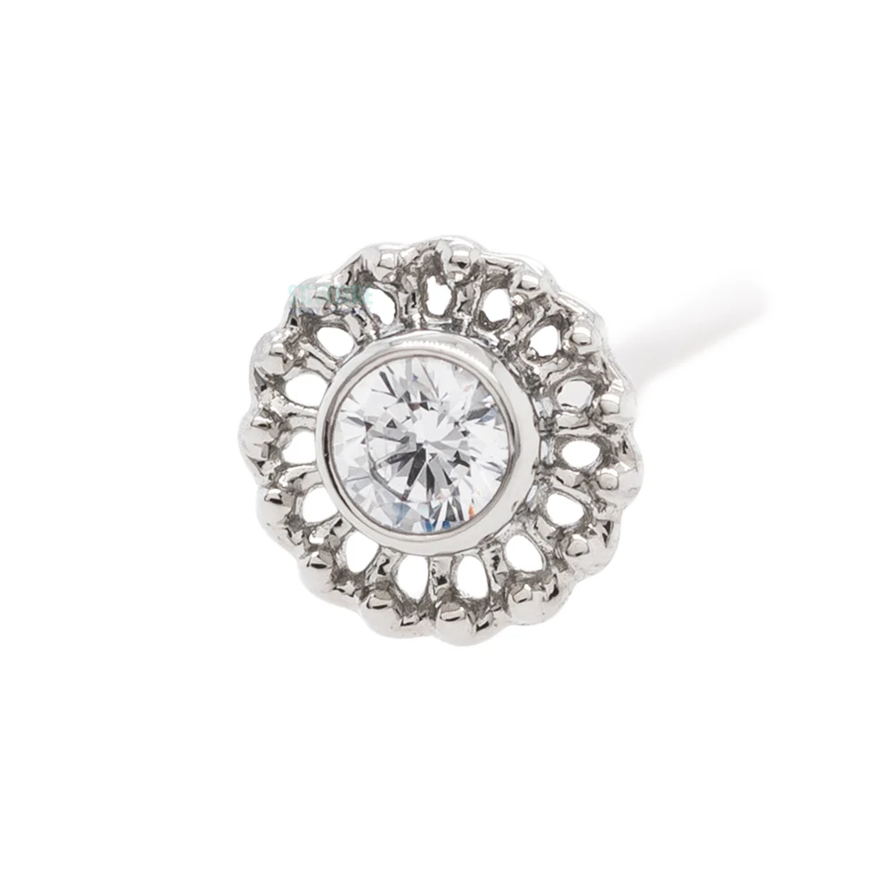 "Virtue" Nostril Screw in Gold with 2mm Brilliant-Cut Gem - Image 6