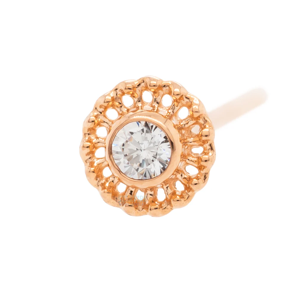 "Virtue" Nostril Screw in Gold with 2mm Brilliant-Cut Gem - Image 7