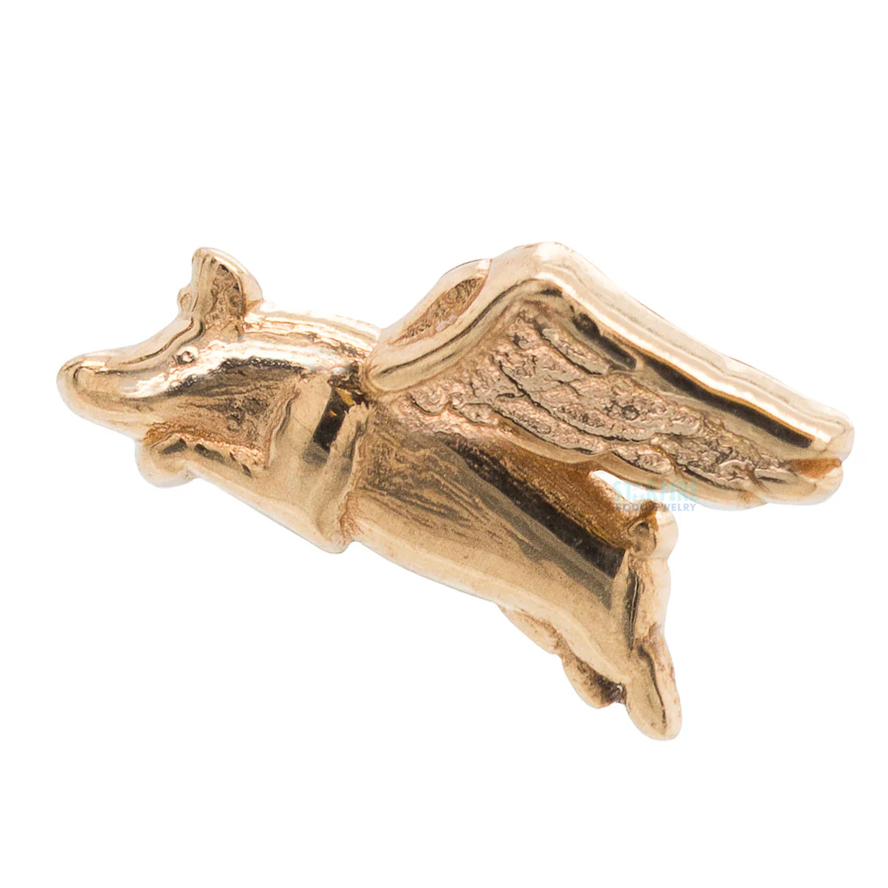 When Pigs Fly Threaded End in Gold - Image 3