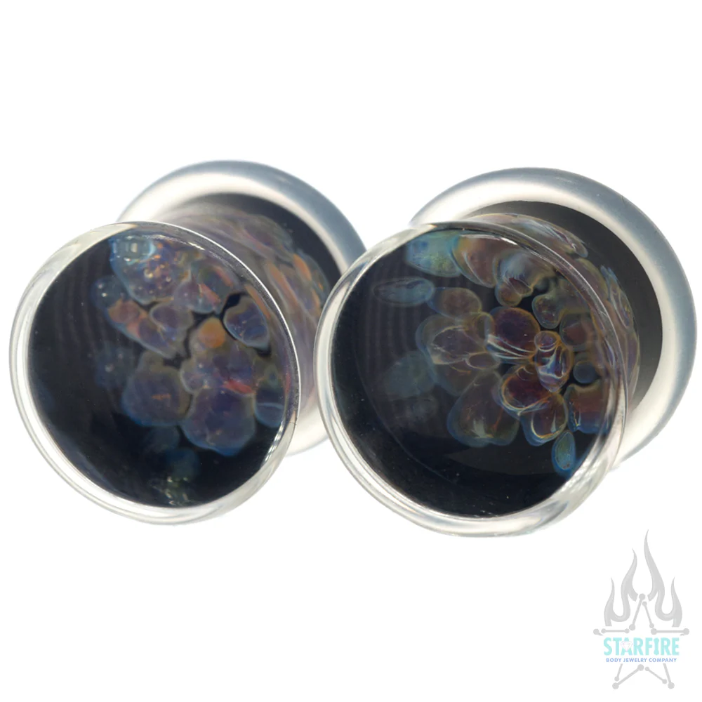 Zoa Glass Plugs - Amber Purple - Image 3